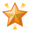 Glowing Star emoji on Emojidex